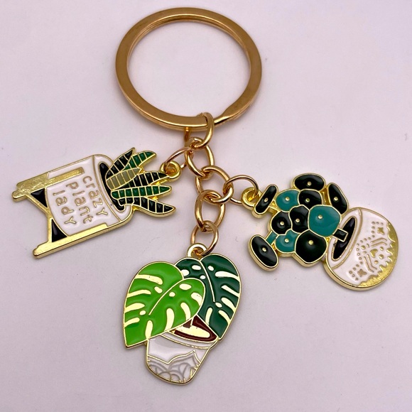 CRAZY PLANT LADY | Dainty Bag Charm | Keychain (Brand New!) 🪴 - Picture 4 of 10